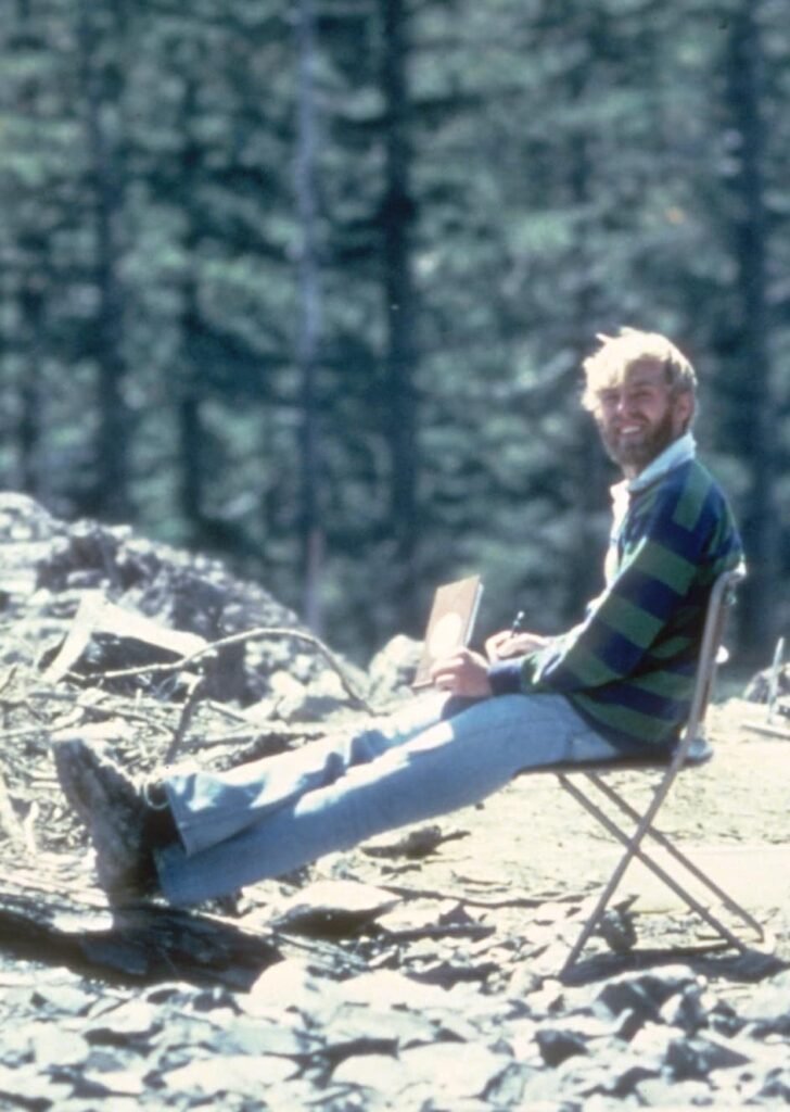 The last photo taken of David Johnston, 13 hours before the May 18th eruption.